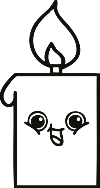 Bir insan tarafından çizilmiş mum çizimi.