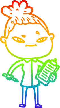 gökkuşağı gradyan çizimi bir insan tarafından çizilmiş bir karikatür kadın