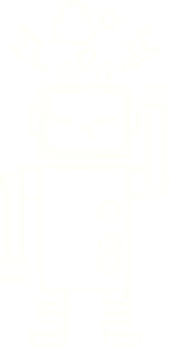 Bir insan tarafından çizilen robot tebeşiri.