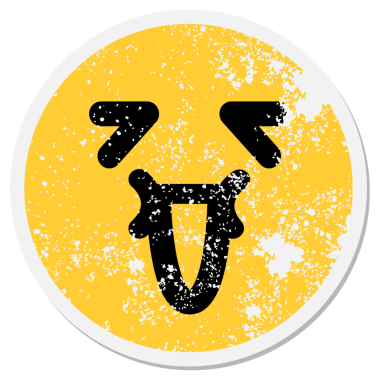 Bir insan tarafından çizilmiş basit bir gülen yüz çemberi