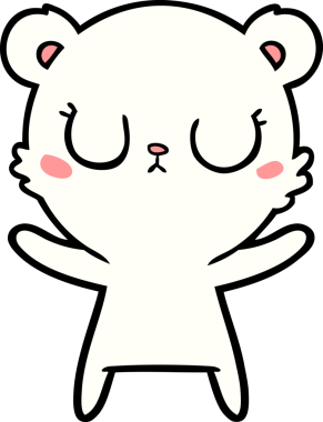 Bir insan tarafından çizilmiş kutup ayısı karikatürü