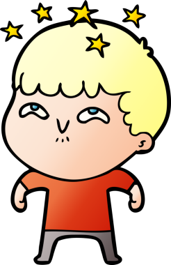 çizgi film bir insan tarafından çizilmiş hayret verici çocuk.