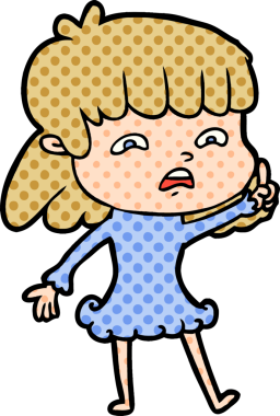 Bir insan tarafından çizilmiş endişeli bir karikatür.