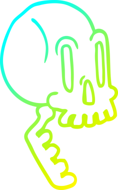 Bir insan tarafından çizilmiş bir karikatür kafatası çizimi