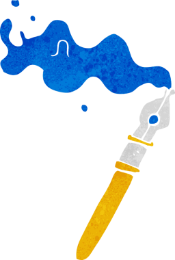 Bir insan tarafından çizilmiş bir dolmakalem.