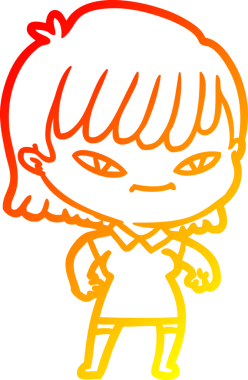 Bir insan tarafından çizilmiş bir karikatür kadın çizimi