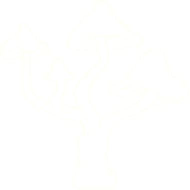 Bir insan tarafından çizilen tuhaf mantar tebeşiri.