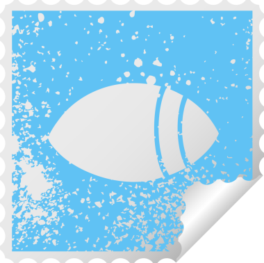 Bir insan tarafından çizilmiş bir tarafa bakan bir gözün derisi soyulmuş kare çıkartması.