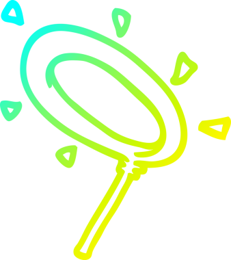 Bir insan tarafından çizilmiş bir çizgi melek halkasının soğuk gradyan çizimi.