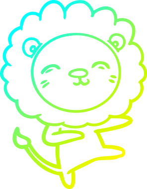 Bir insan tarafından çizilmiş karikatür aslanı çizimi.