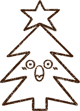 Bir insan tarafından çizilmiş Noel Ağacı Kömürü