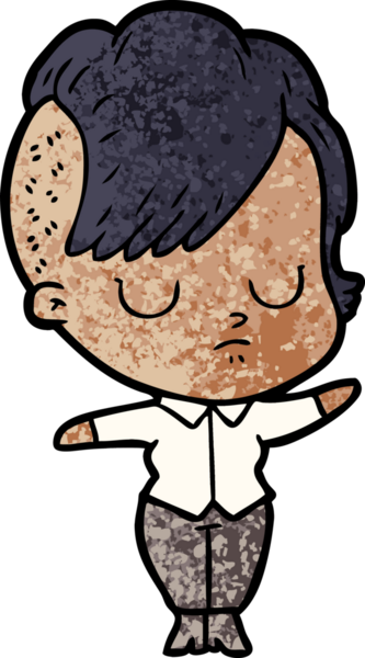 Bir insan tarafından çizilmiş karikatür kadın.