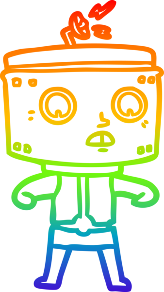 gökkuşağı gradyan çizgisi bir insan tarafından çizilmiş robot çizgi