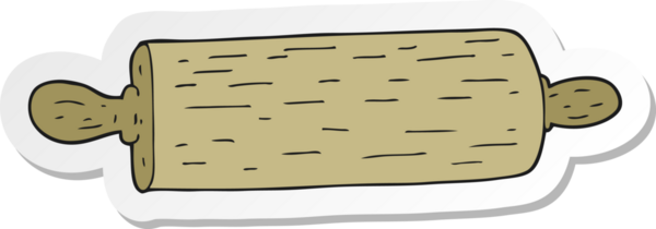 Bir insan tarafından çizilmiş merdanenin çıkartması.