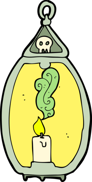 Bir insan tarafından çizilmiş garip bir fener.