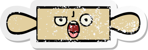 Bir insanın çizdiği yuvarlak bir karikatür iğnesinin sıkıntılı çıkartması.