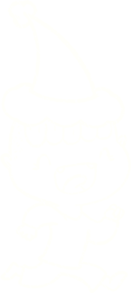 Bir insan tarafından çizilen Noel Çocuğu Tebeşiri