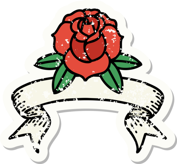 Bir insan tarafından çizilmiş çiçeğin bayrağını taşıyan eski bir etiket.