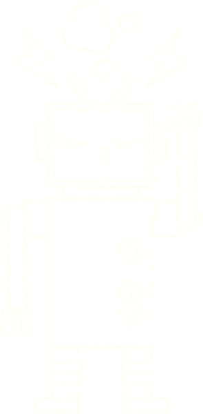 Bir insan tarafından çizilen robot tebeşiri.