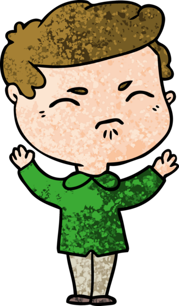 Bir insan tarafından çizilmiş rahatsız bir adam.