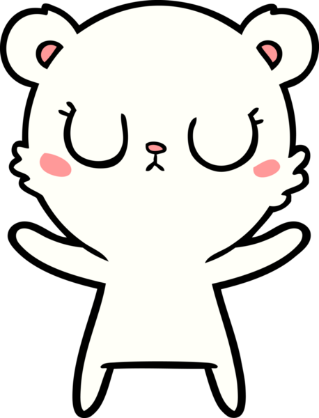 Bir insan tarafından çizilmiş kutup ayısı karikatürü