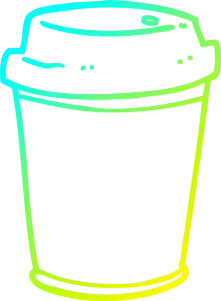 Bir insan tarafından çizilmiş bir çizgi filmin soğuk gradyan çizimi.