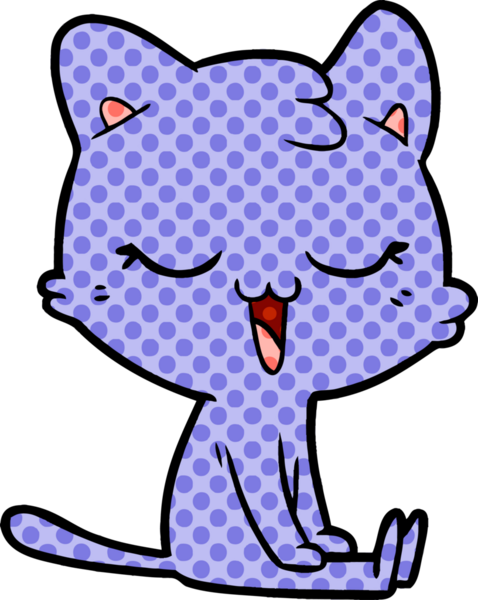 Bir insan tarafından çizilmiş çizgi film kedisi.