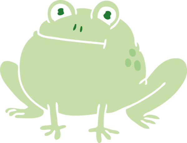 Bir insan tarafından çizilmiş garip bir karikatür kurbağası