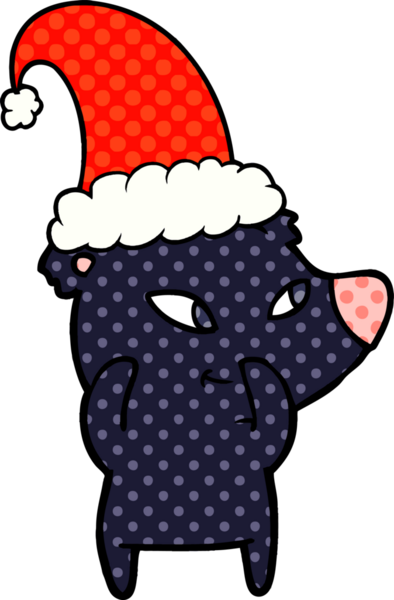 Bir insan tarafından çizilmiş çizgi film Noel Ayısı