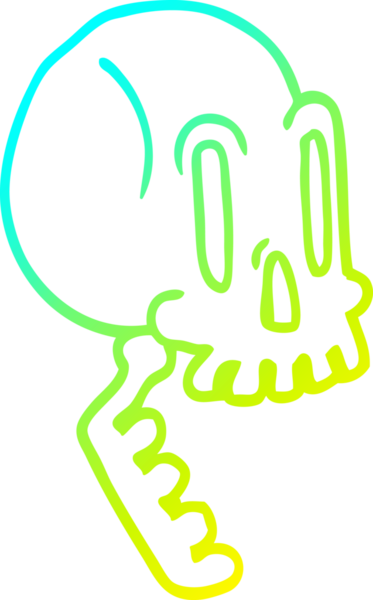 Bir insan tarafından çizilmiş bir karikatür kafatası çizimi