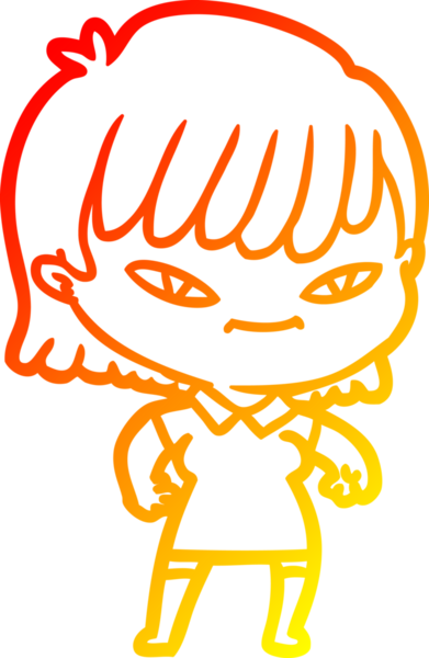 Bir insan tarafından çizilmiş bir karikatür kadın çizimi