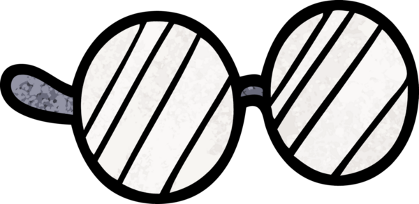 bir insan tarafından çizilmiş karikatür gözlüğü