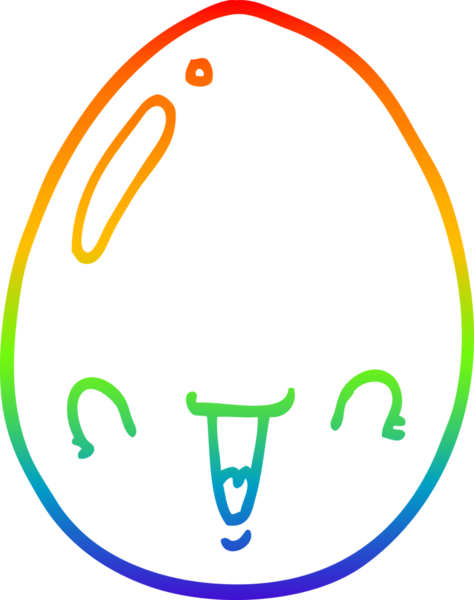 gökkuşağı gradyan çizgi çizimi bir insan tarafından çizilmiş bir karikatür yumurta
