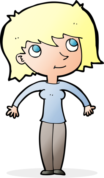 Bir insan tarafından çizilmiş omuz silken bir karikatür kadın.