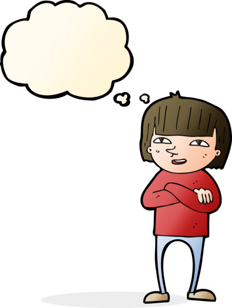 Bir insan tarafından çizilmiş düşünce baloncuğu olan mutlu bir insan çizgi filmi.