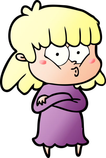 Bir insan tarafından çizilmiş ıslık çalan kız.