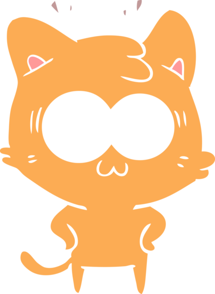 Bir insan tarafından çizilmiş düz renkli çizgi film.