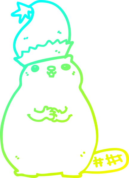 Bir insan tarafından çizilmiş bir karikatürün soğuk gradyan çizimi.