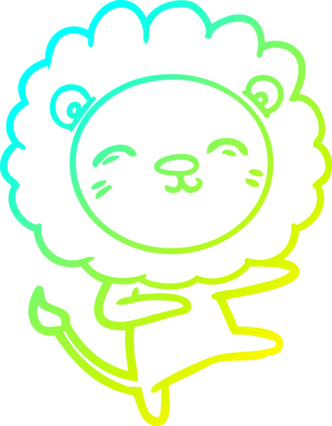 Bir insan tarafından çizilmiş karikatür aslanı çizimi.