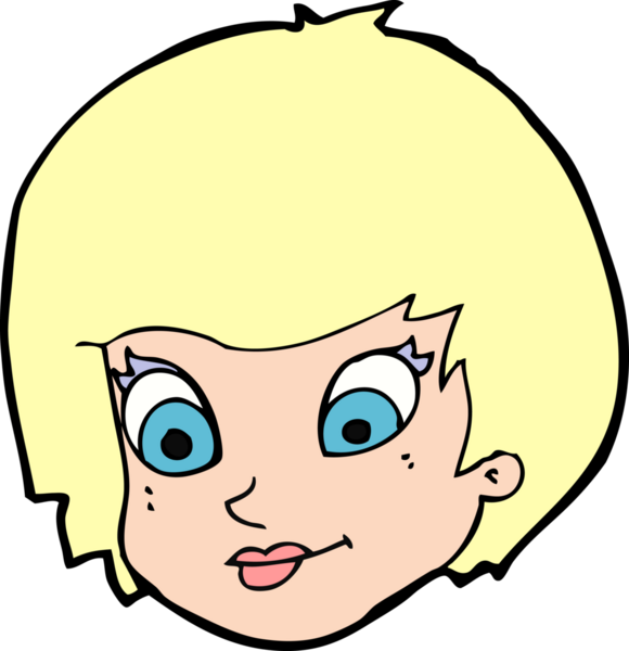 Bir insan tarafından çizilmiş bir kadın yüzü.