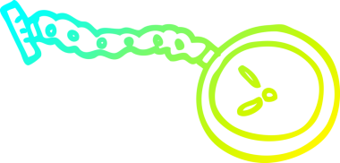 Bir insan tarafından çizilmiş çizgi film cep saati çizimi