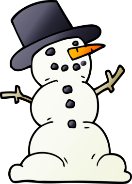 Bir insan tarafından çizilmiş geleneksel kardan adam çizimi.