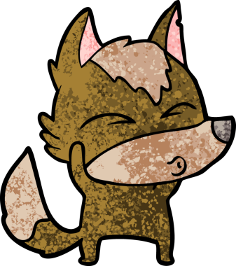 Bir insan tarafından çizilmiş bir kurt düdüğü.