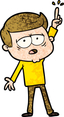 çizgi film yorgun adam bir insan tarafından çizilmiş