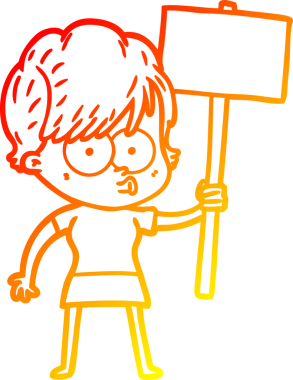 Bir insan tarafından çizilmiş bir karikatür kadın çizimi