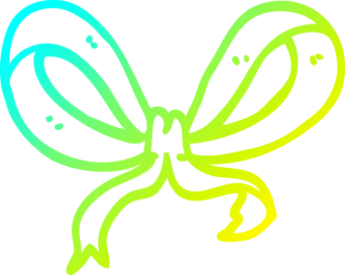 Bir insan tarafından çizilen kırmızı bir çizgi filmin soğuk gradyan çizgisi.