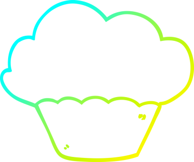 Soğuk gradyan çizgisi bir insan tarafından çizilmiş bir kek.