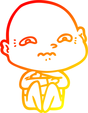 Bir insan tarafından çizilmiş karikatür çizimi.