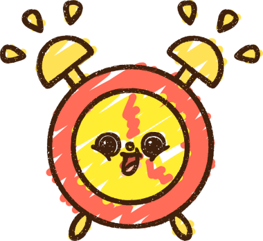 Bir insan tarafından çizilen Alarm Saati Tebeşiri