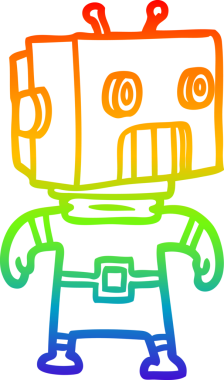 gökkuşağı gradyan çizgisi bir insan tarafından çizilmiş robot çizgi